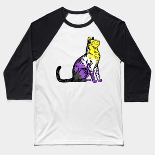 nonbinary pride kitty Baseball T-Shirt